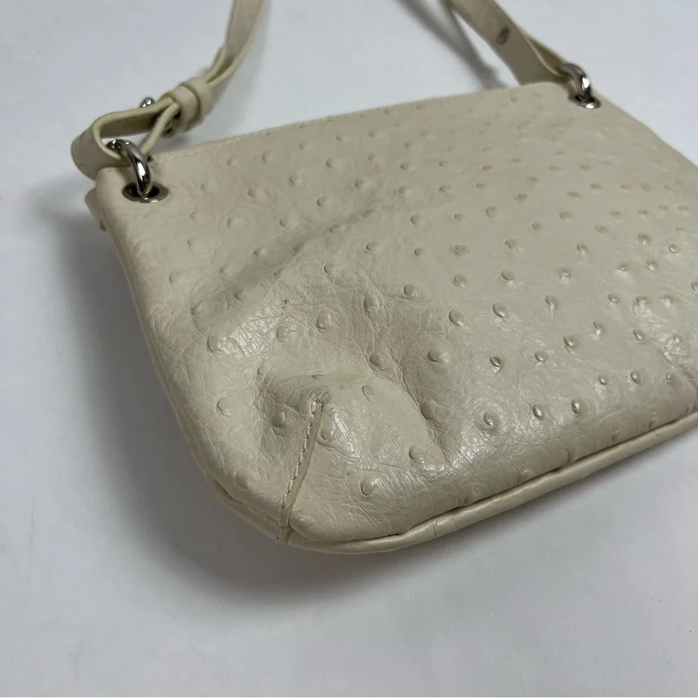 FURLA Bag Ostrich 3 Way Leather Clutch Crossbody